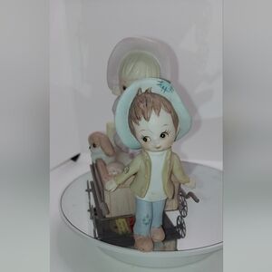 Very RARE 1984 Lefton 04586 Music Box TAKE ME HOME COUNTRY ROADS John Denver